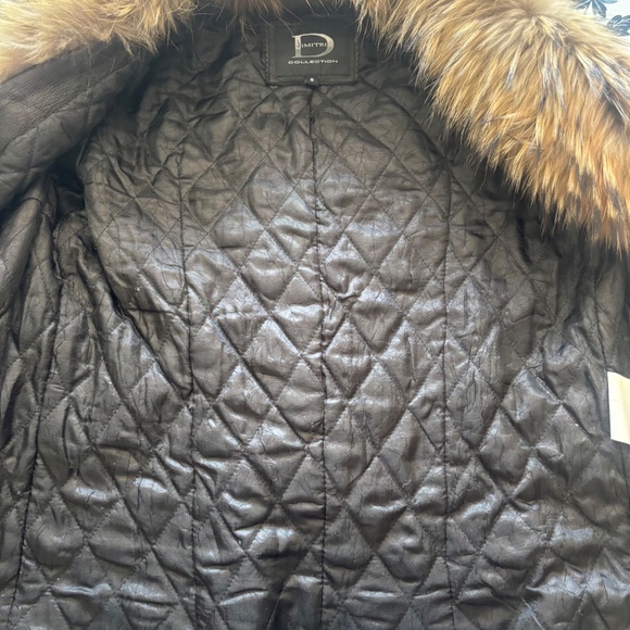 Manteau de cuir et fourrure - Picture 4 of 4